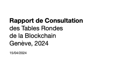 Rapport Tables Rondes Blockchain 2024